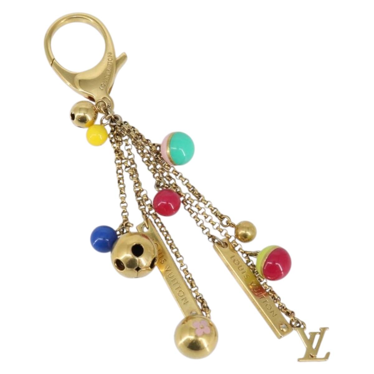 LOUIS VUITTON Porte Cles Grullo Key Holder metal Gold M62227 LV Auth 150917