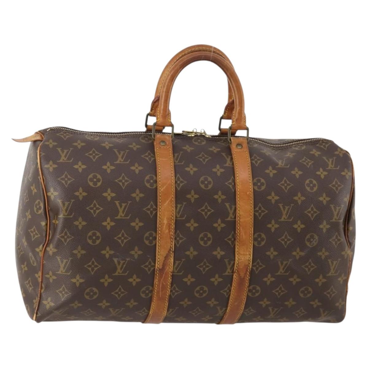 LOUIS VUITTON Monogram Keepall 45 Boston Bag M41428 LV Auth 177830