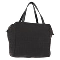 FENDI Zucchino Canvas Hand Bag Black Auth 148858