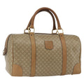 CELINE Macadam Canvas Hand Bag PVC Beige Gold Auth 162033