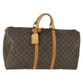 LOUIS VUITTON Monogram Keepall 55 Boston Bag M41424 LV Auth 169617