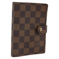 LOUIS VUITTON Damier Ebene Agenda PM Day Planner Cover R20700 LV Auth 171320